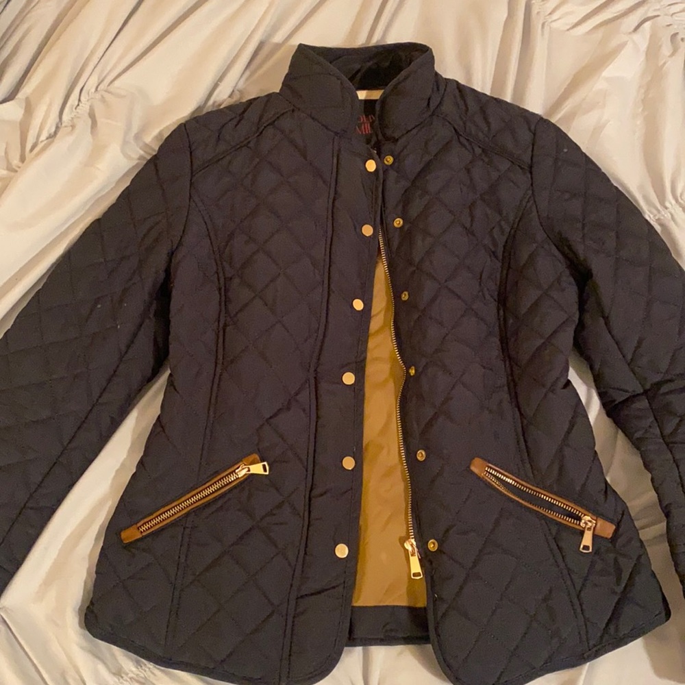 Olivia Miller Navy Bomber ZIP Up Jacket. Size: Medium
